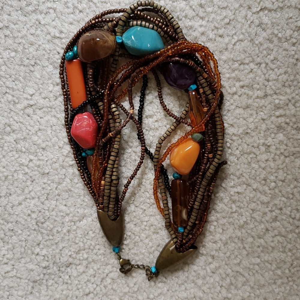 Chunky multistrand necklace